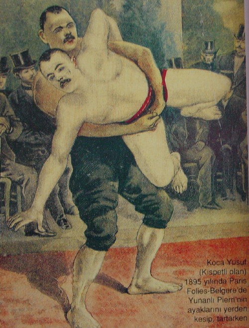 Qoca Yusif güləş meydanında, köhnə rəsm